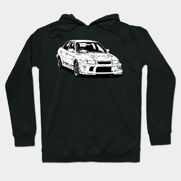 Ichijo's Mitsubishi Lancer Evolution 2 [ Initial D ] Hoodie by Tad